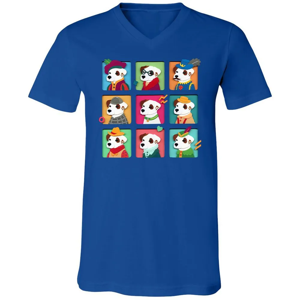 Unisex V-Neck T-Shirt - 6TJT3JP9 - True Royal - 4