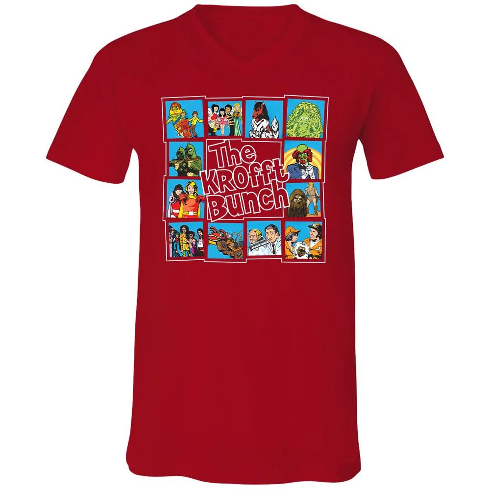Unisex V-Neck T-Shirt - C388XFBM - Red - 3