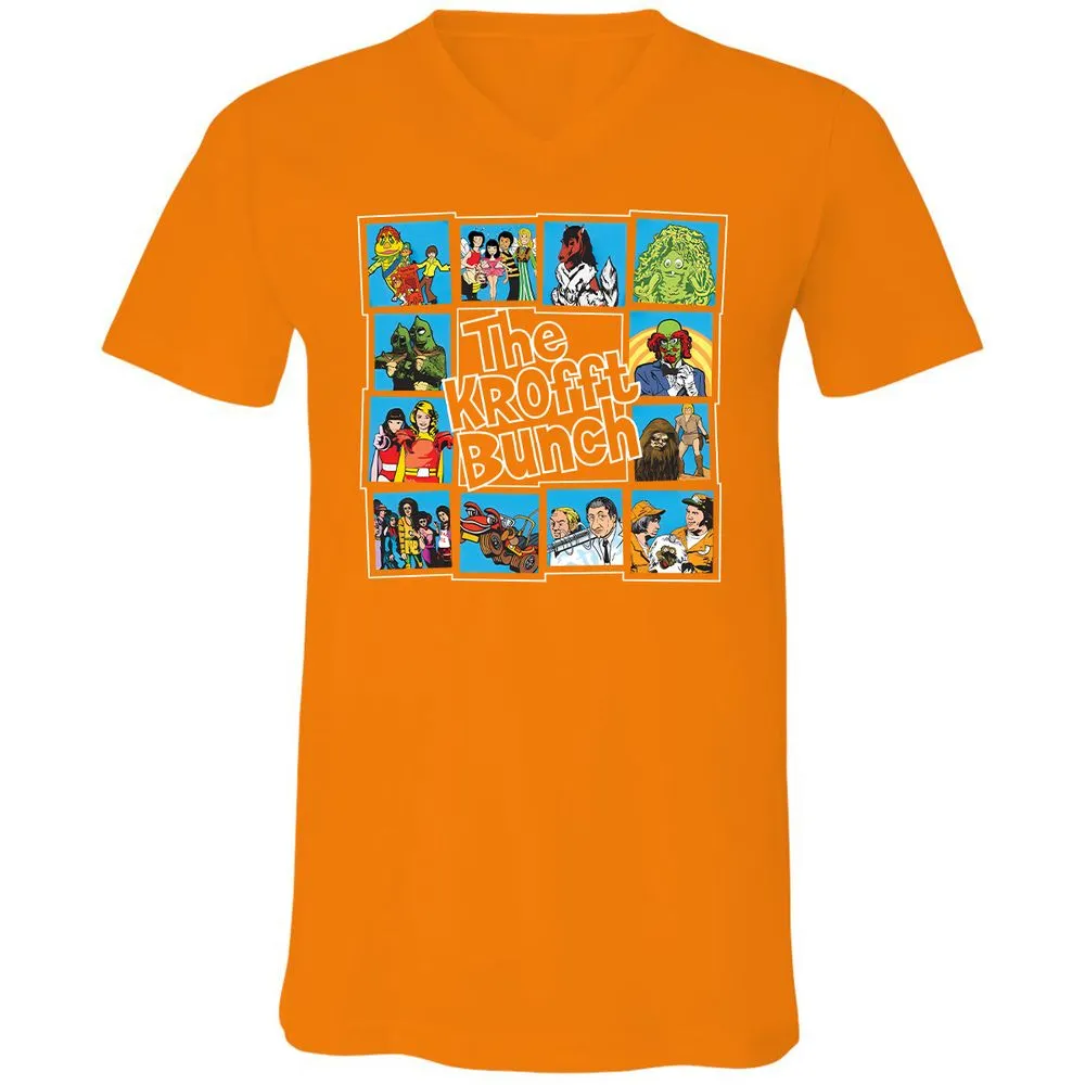 Unisex V-Neck T-Shirt - C388XFBM - Orange - 11