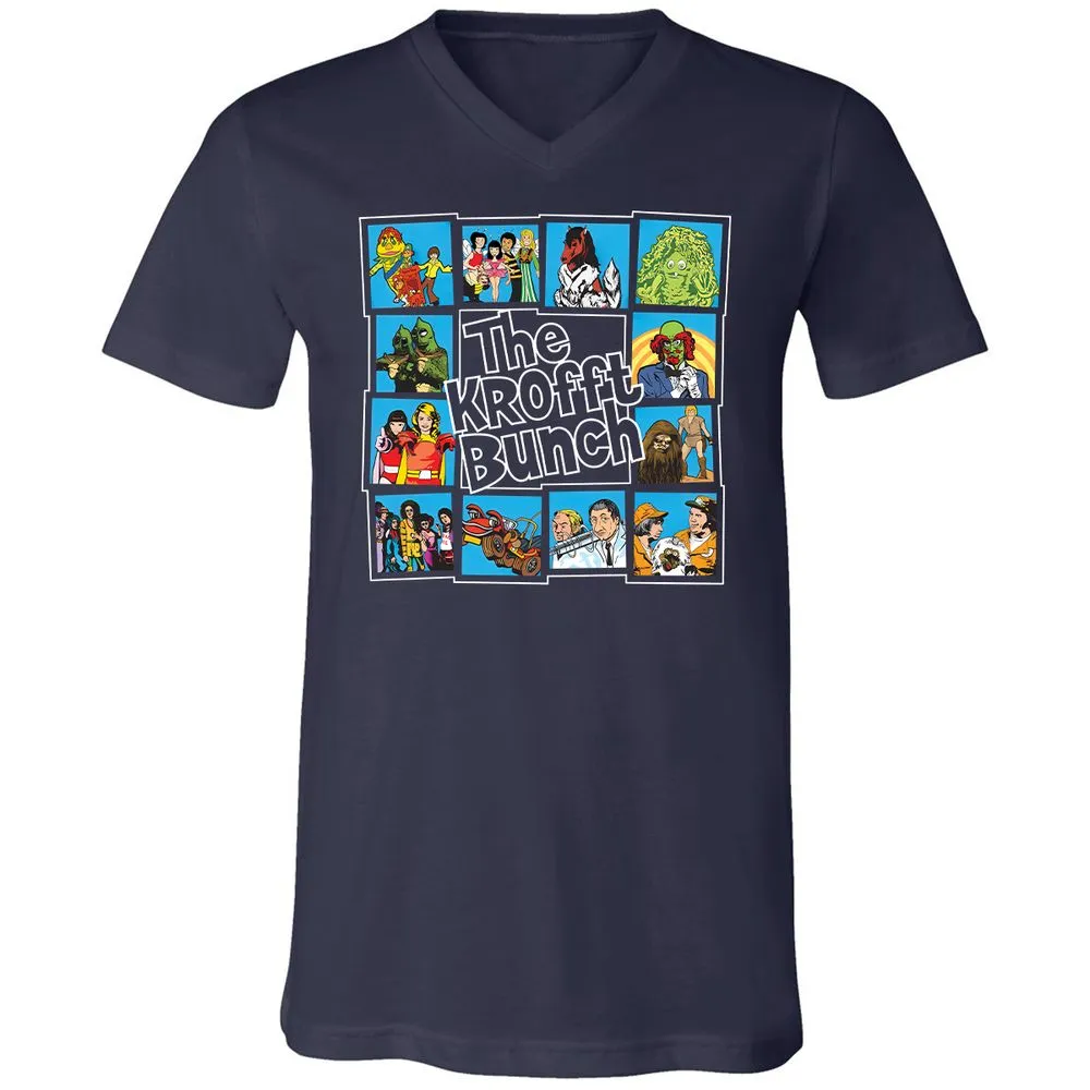 Unisex V-Neck T-Shirt - C388XFBM - Navy - 2