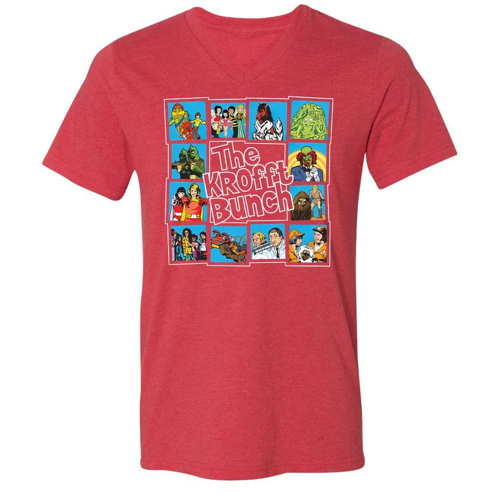 Unisex V-Neck T-Shirt - C388XFBM - Heather Red - 16