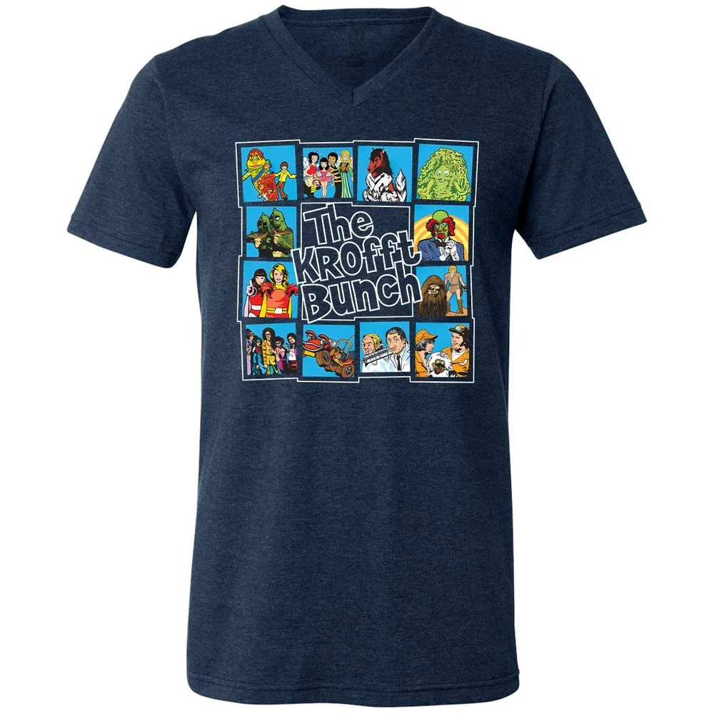 Unisex V-Neck T-Shirt - C388XFBM - Heather Navy - 15