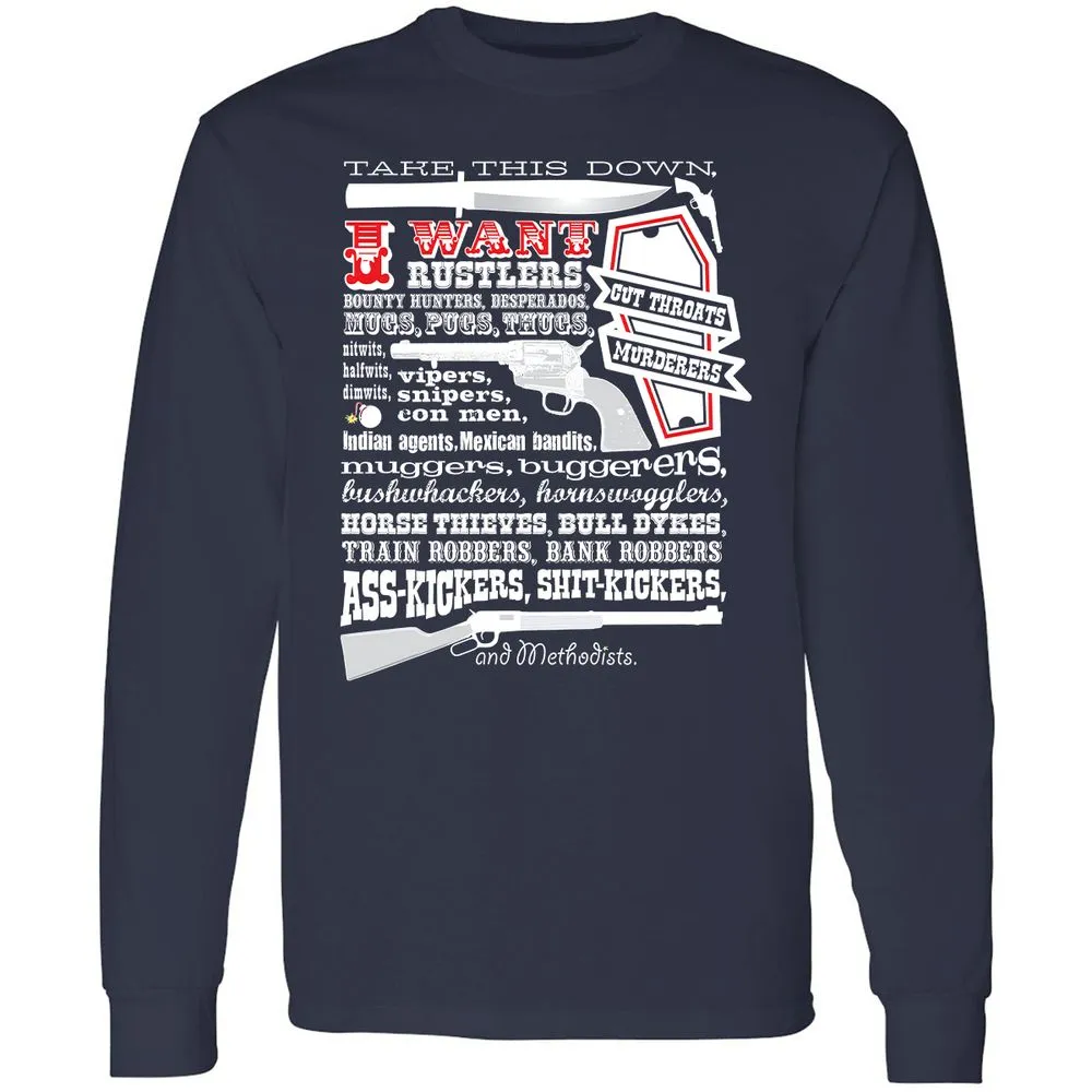 Long Sleeve T-Shirt - A19VDBN8 - Navy - 2