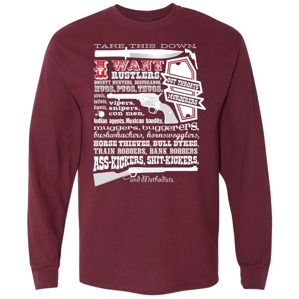 Long Sleeve T-Shirt - A19VDBN8 - Maroon - 11