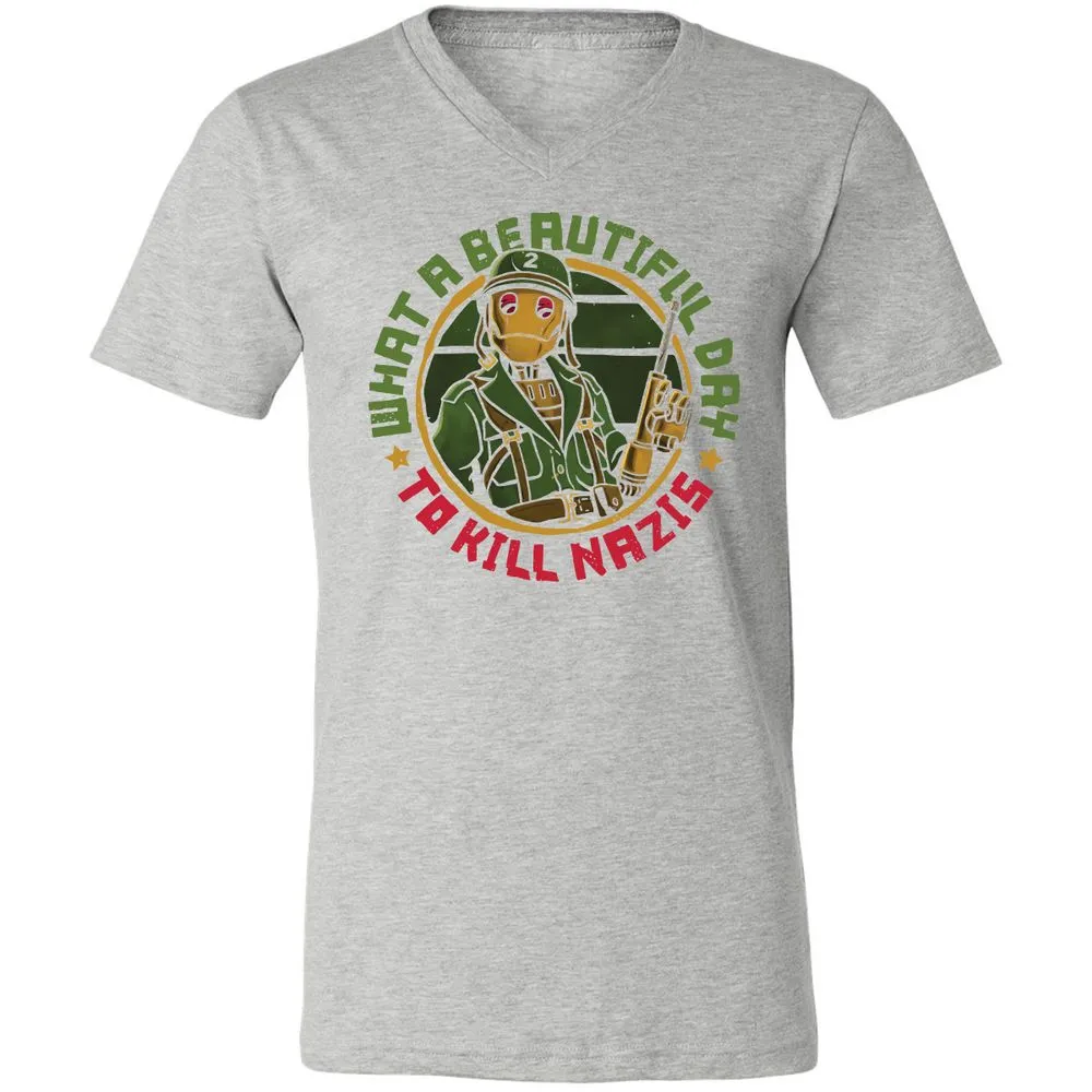 Unisex V-Neck T-Shirt - NLVTLZD2 - Athletic Heather - 7