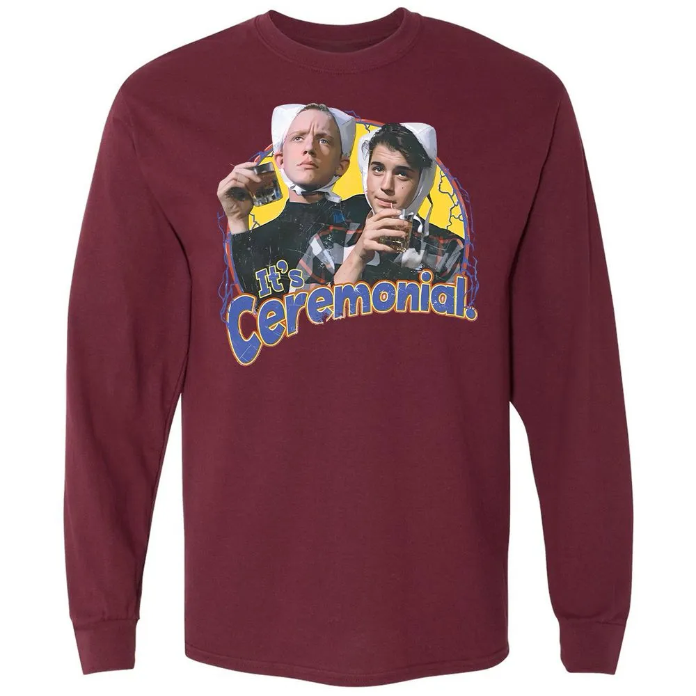 Long Sleeve T-Shirt - BBP7ZDFD - Maroon - 11