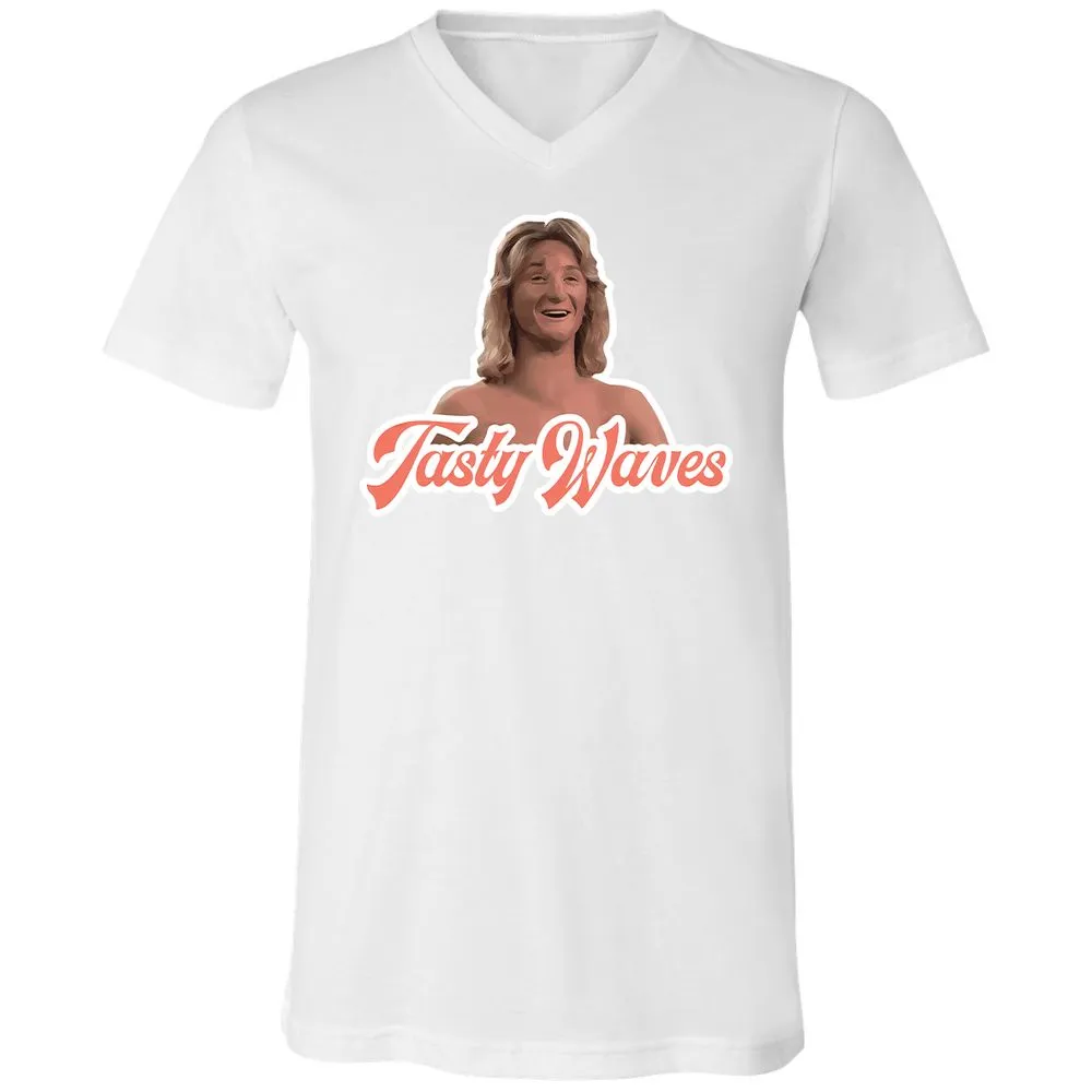Unisex V-Neck T-Shirt - Y8BE5F7S - White - 1