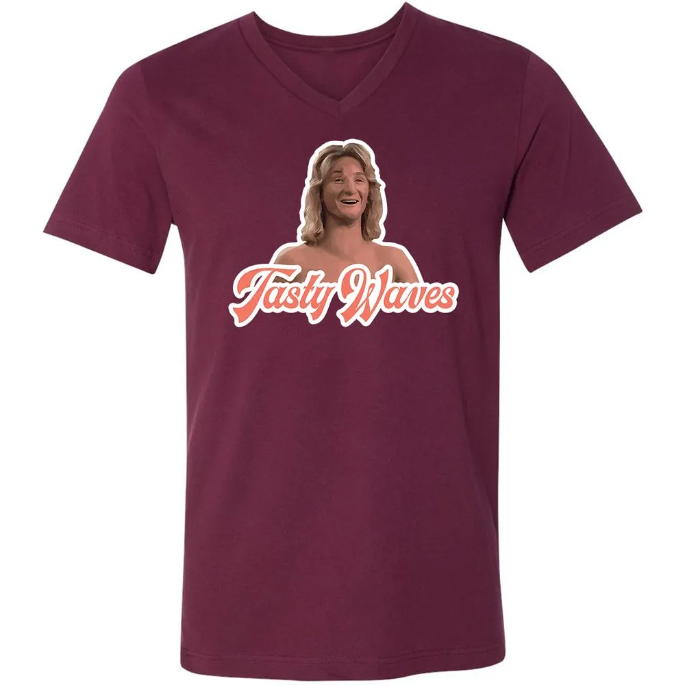 Unisex V-Neck T-Shirt - Y8BE5F7S - Maroon - 6