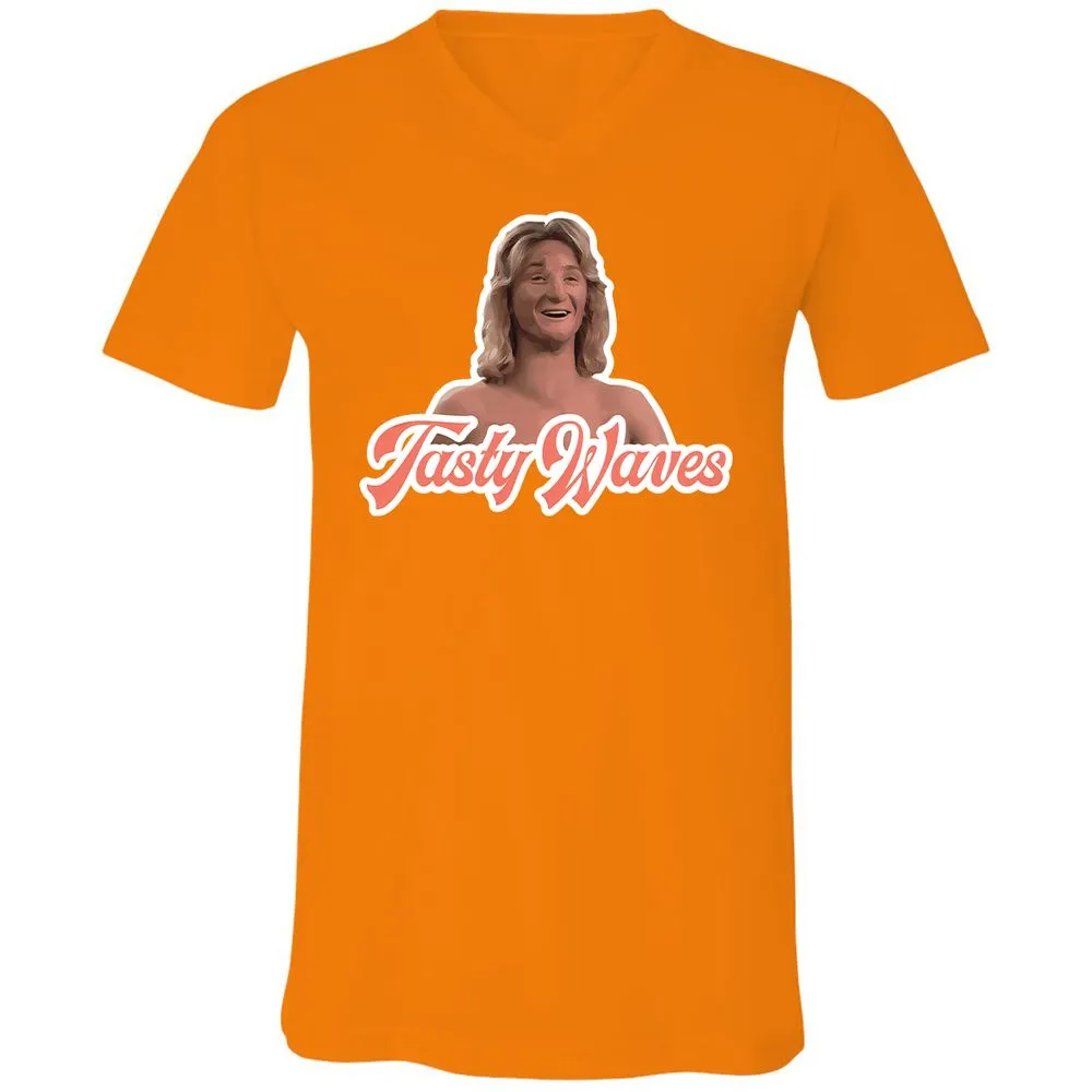 Unisex V-Neck T-Shirt - Y8BE5F7S - Orange - 11