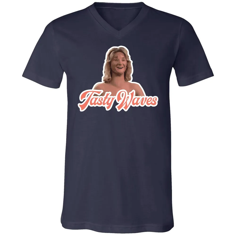Unisex V-Neck T-Shirt - Y8BE5F7S - Navy - 9