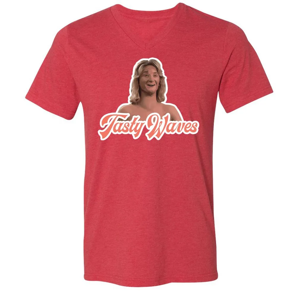 Unisex V-Neck T-Shirt - Y8BE5F7S - Heather Red - 5