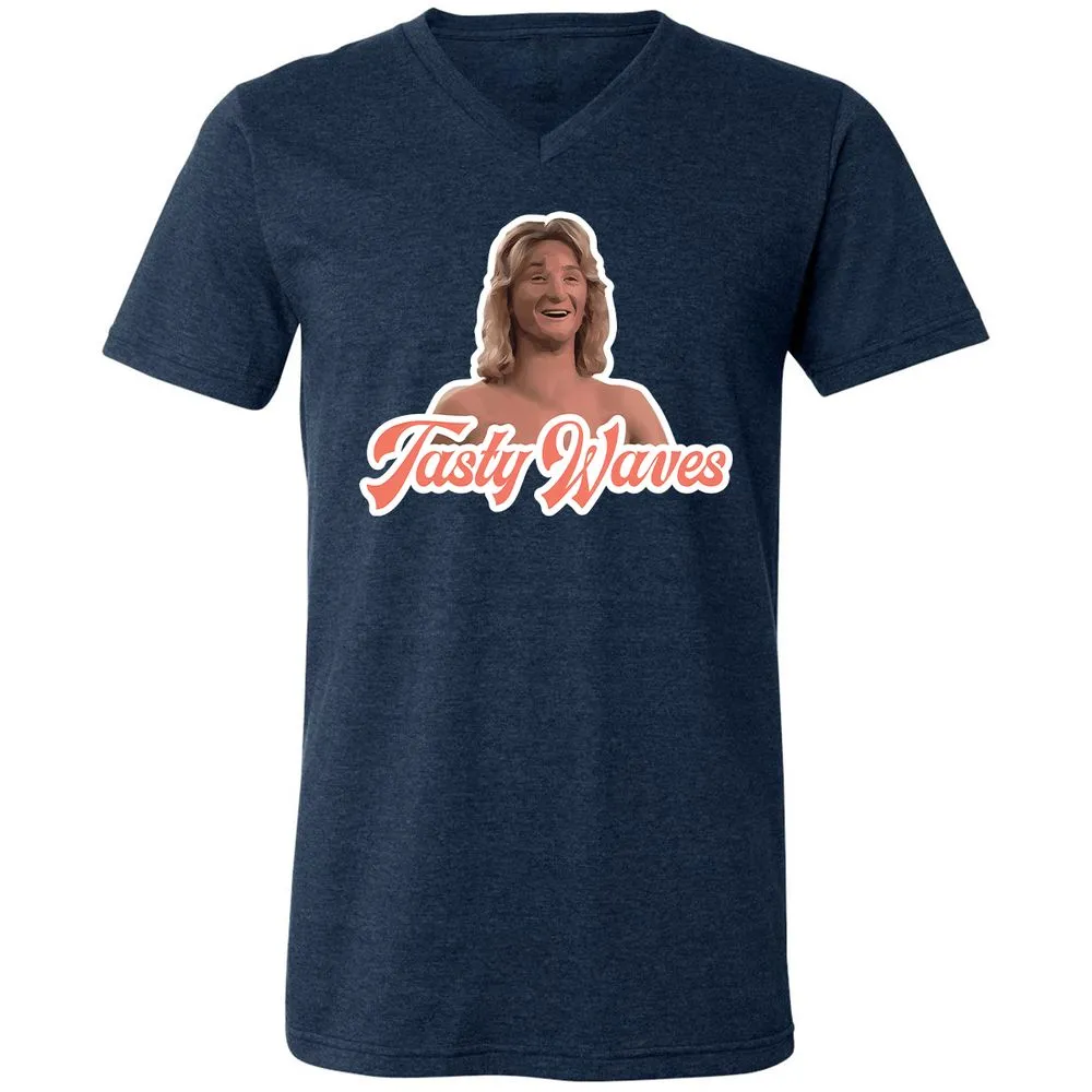 Unisex V-Neck T-Shirt - Y8BE5F7S - Heather Navy - 15