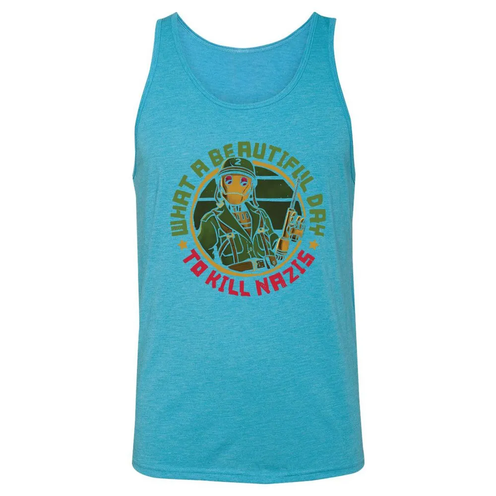 Unisex Jersey Tank - CTDDAY44 - Aqua Triblend - 3