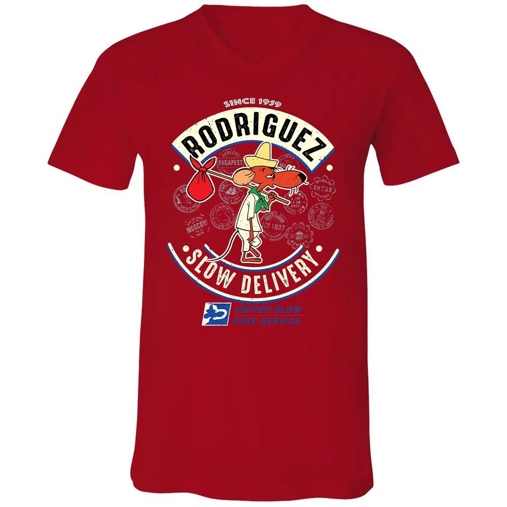 Unisex V-Neck T-Shirt - EJFHH1FP - Red - 3