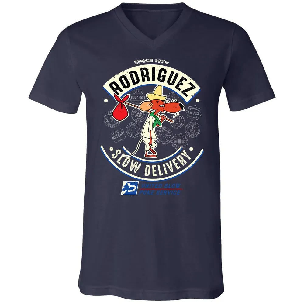 Unisex V-Neck T-Shirt - EJFHH1FP - Navy - 2