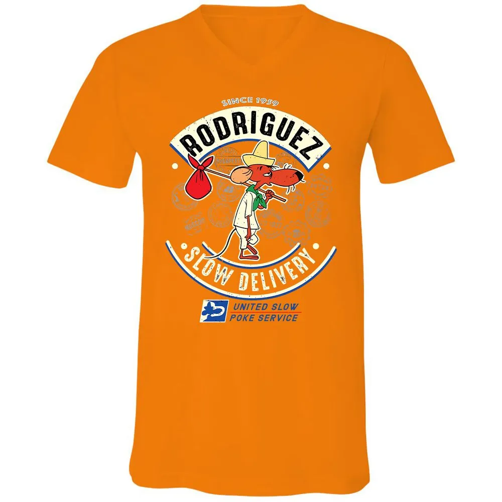 Unisex V-Neck T-Shirt - EJFHH1FP - Orange - 11