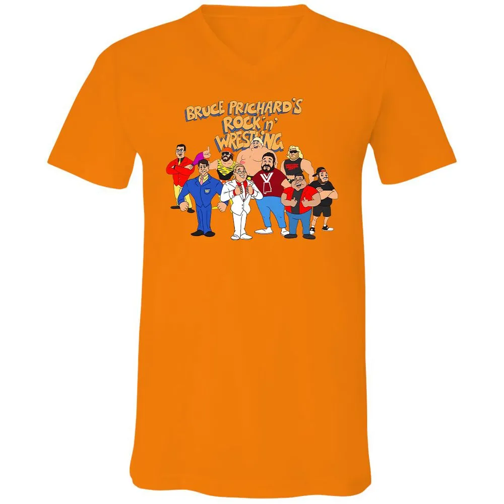 Unisex V-Neck T-Shirt - 6PDSJVES - Orange - 11
