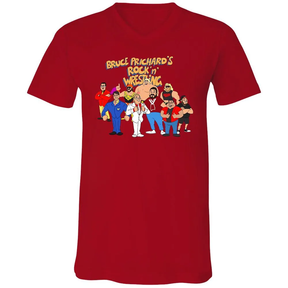 Unisex V-Neck T-Shirt - 6PDSJVES - Red - 3