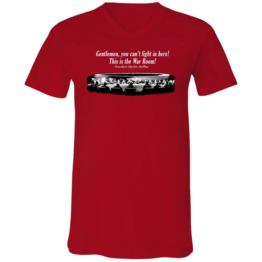 Unisex V-Neck T-Shirt - Y44U5G3Q - Red - 3