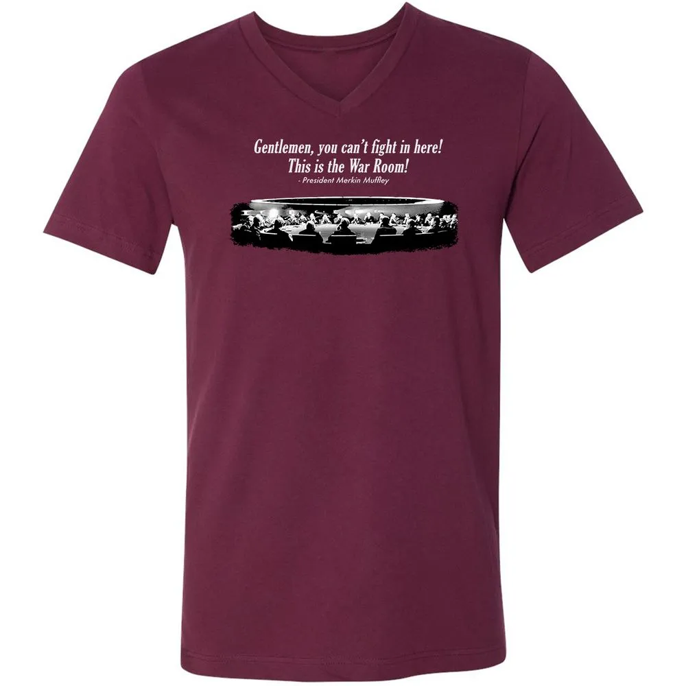 Unisex V-Neck T-Shirt - Y44U5G3Q - Maroon - 6