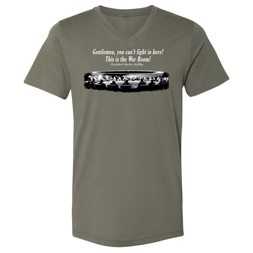 Unisex V-Neck T-Shirt - Y44U5G3Q - Military Green - 10