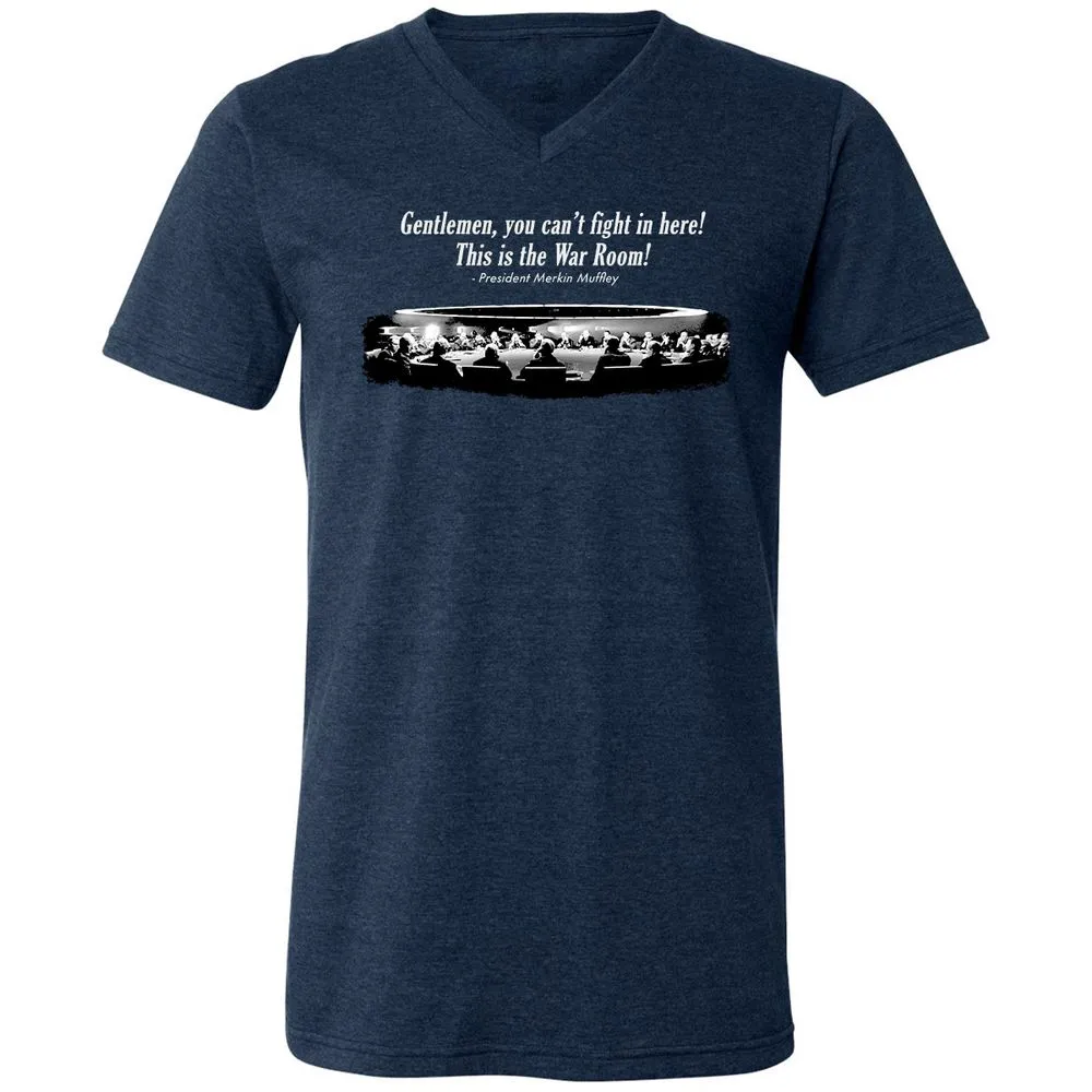 Unisex V-Neck T-Shirt - Y44U5G3Q - Heather Navy - 15