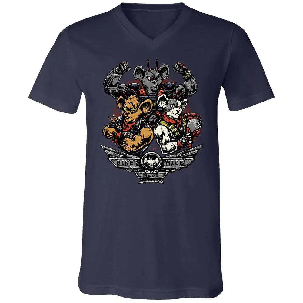 Unisex V-Neck T-Shirt - Z51R8RRB - Navy - 2