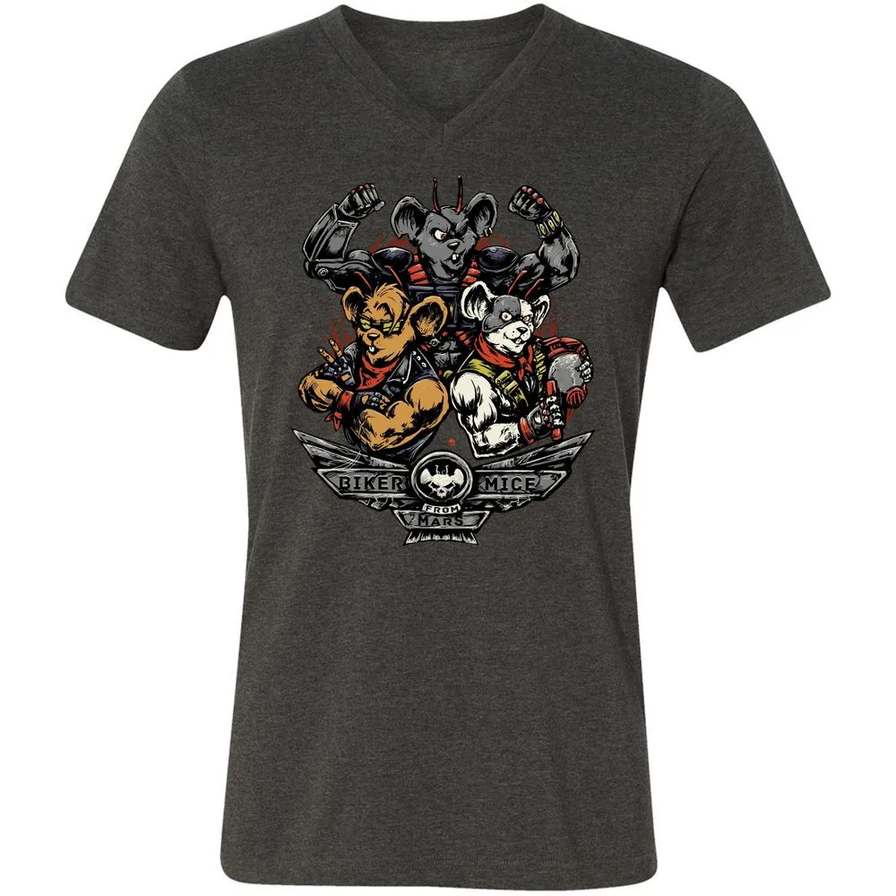Unisex V-Neck T-Shirt - Z51R8RRB - Dark Grey Heather - 8