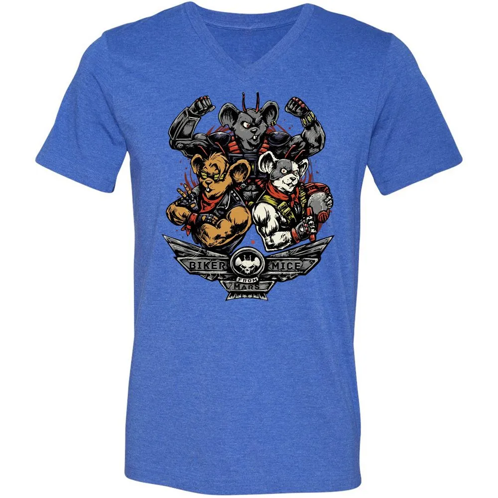Unisex V-Neck T-Shirt - Z51R8RRB - Heather True Royal - 14