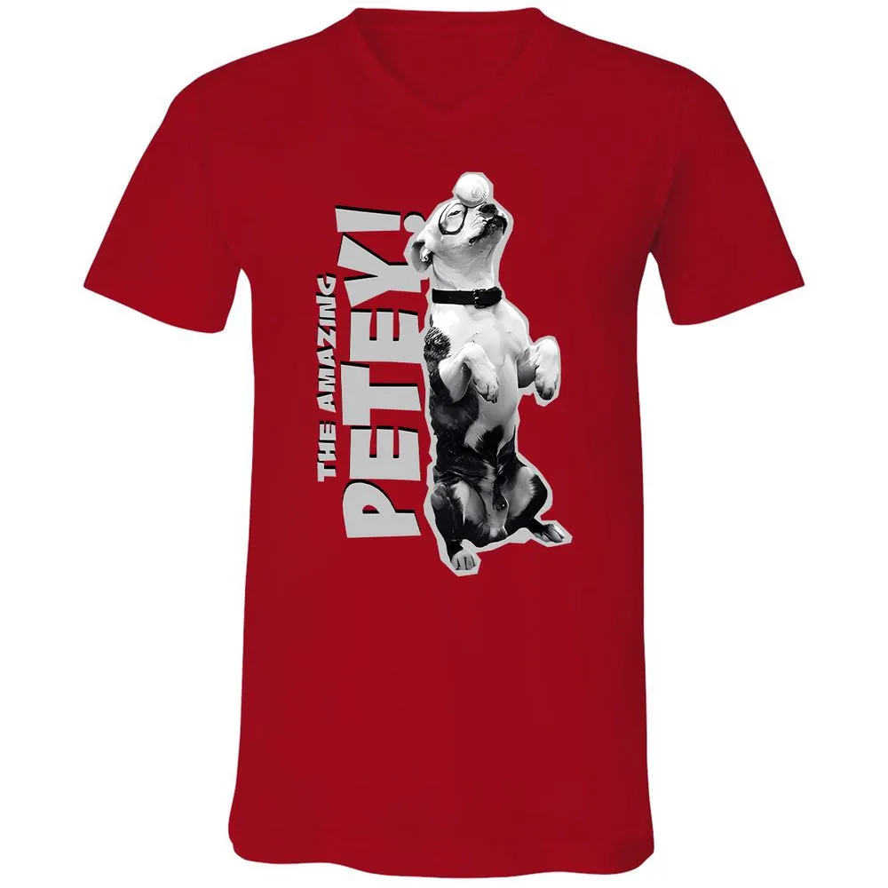 Unisex V-Neck T-Shirt - GTA4QVXH - Red - 3