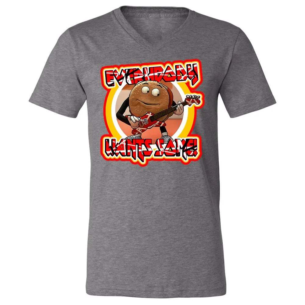 Unisex V-Neck T-Shirt - 32RDSBDE - Deep Heather - 13