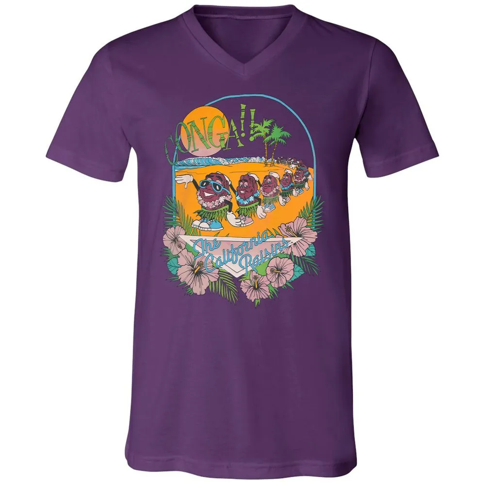 Unisex V-Neck T-Shirt - 8EHVT8N9 - Team Purple - 9