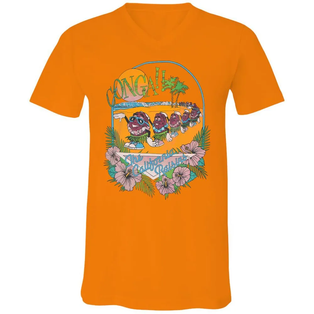 Unisex V-Neck T-Shirt - 8EHVT8N9 - Orange - 11