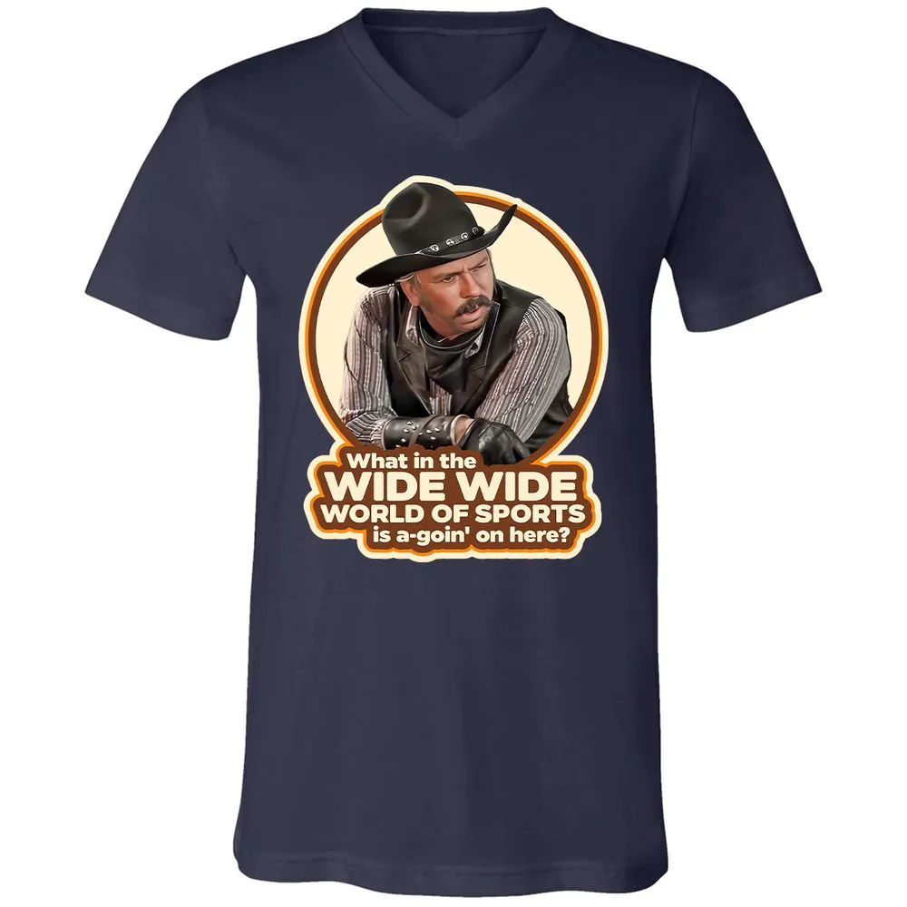 Unisex V-Neck T-Shirt - 35YS9WUT - Navy - 2