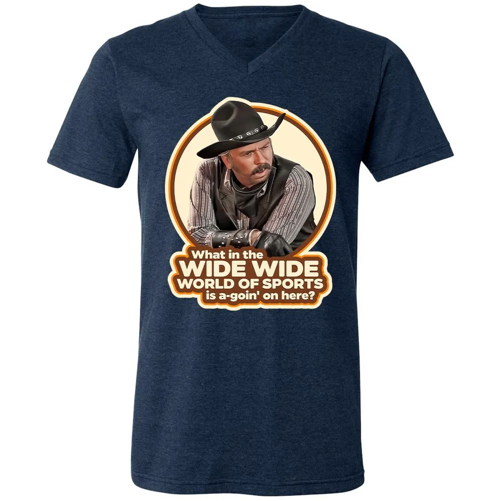 Unisex V-Neck T-Shirt - 35YS9WUT - Heather Navy - 15
