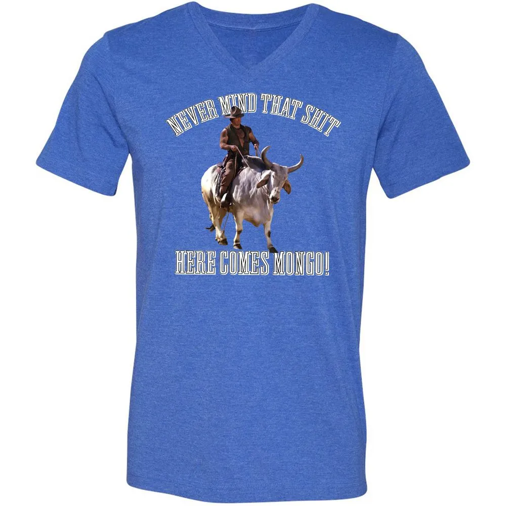 Unisex V-Neck T-Shirt - MV1V3Q4A - Heather True Royal - 14