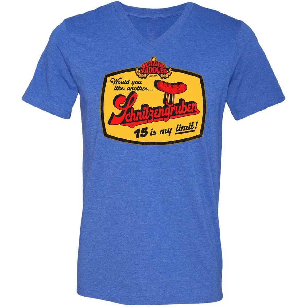 Unisex V-Neck T-Shirt - BSTA7B6U - Heather True Royal - 14