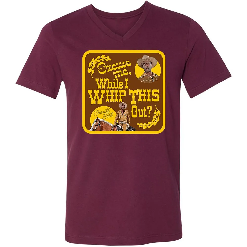 Unisex V-Neck T-Shirt - 3T2ERNYE - Maroon - 6