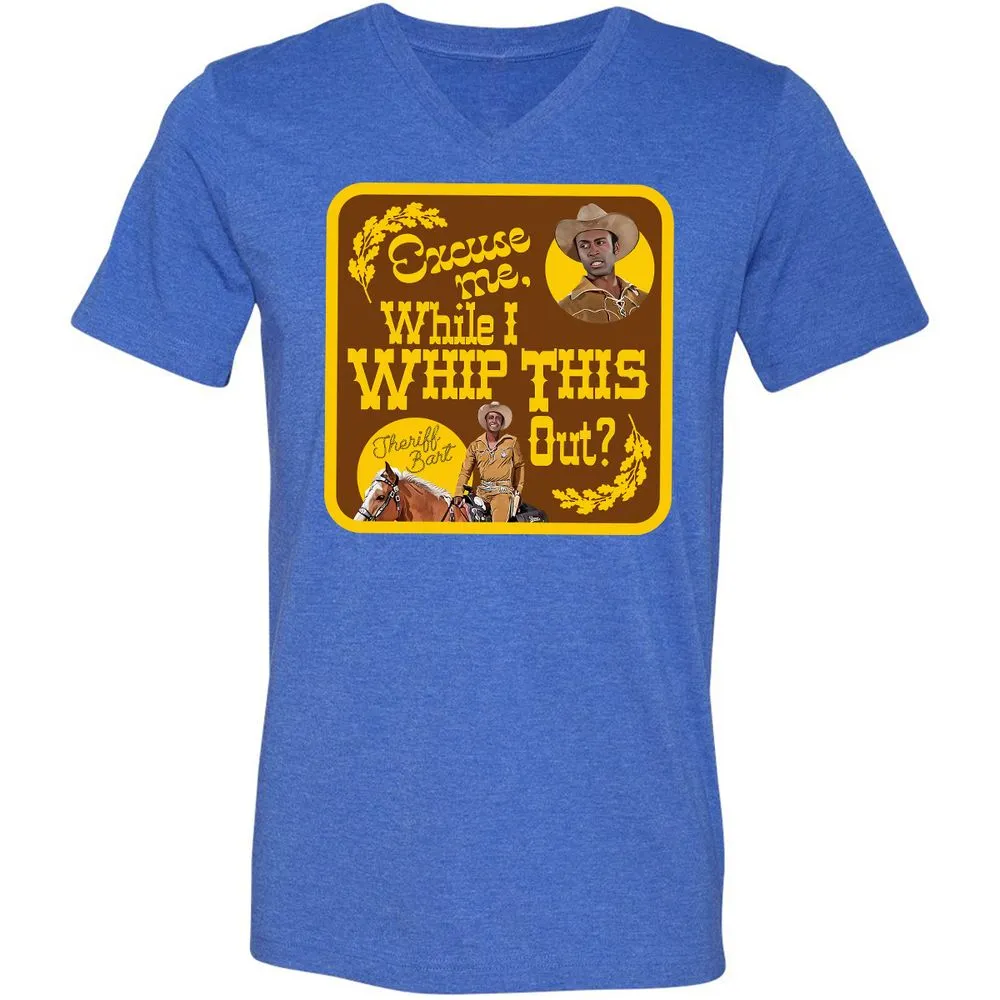 Unisex V-Neck T-Shirt - 3T2ERNYE - Heather True Royal - 14