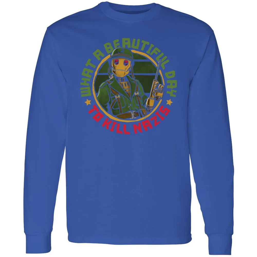 Long Sleeve T-Shirt - BHNA1P4Q - Royal - 8