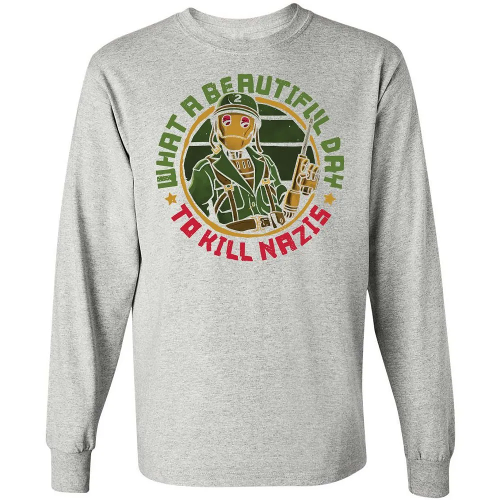 Long Sleeve T-Shirt - BHNA1P4Q - Ash - 7