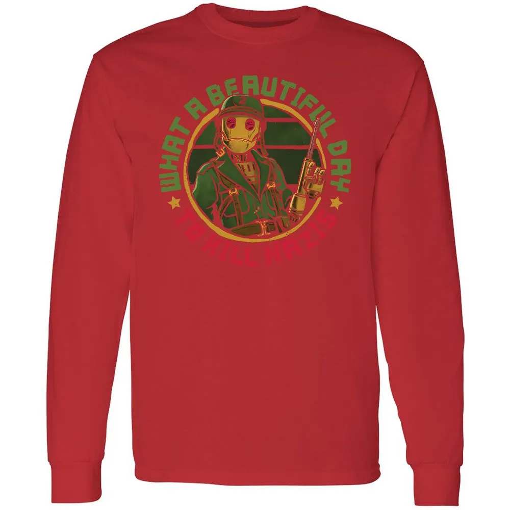 Long Sleeve T-Shirt - BHNA1P4Q - Red - 14