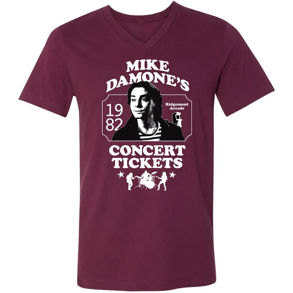 Unisex V-Neck T-Shirt - LCYUJBX9 - Maroon - 6