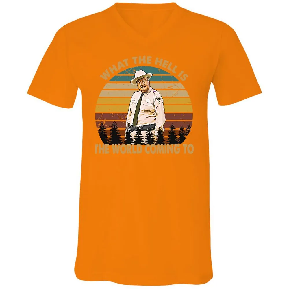 Unisex V-Neck T-Shirt - DZM1UDLM - Orange - 11