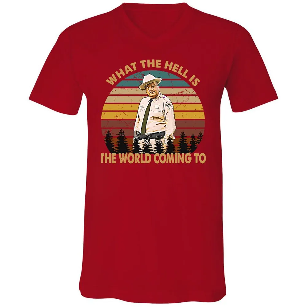 Unisex V-Neck T-Shirt - DZM1UDLM - Red - 3