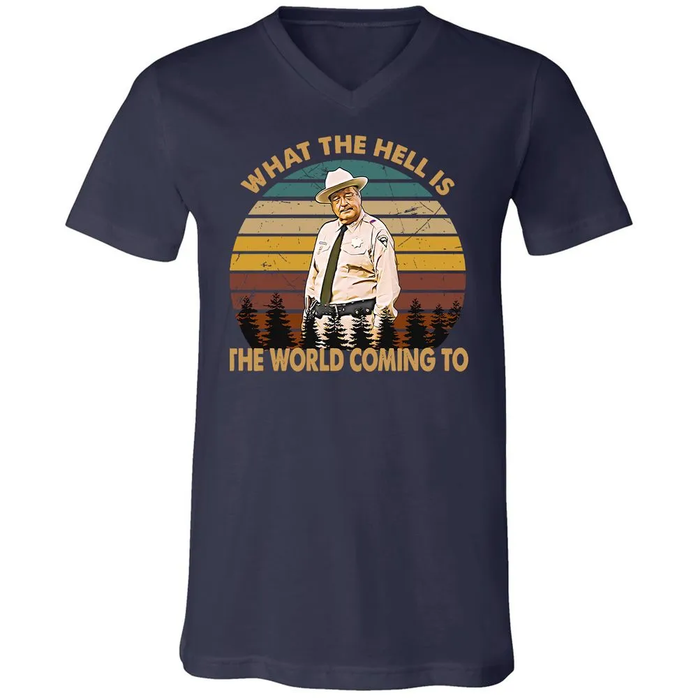 Unisex V-Neck T-Shirt - DZM1UDLM - Navy - 2