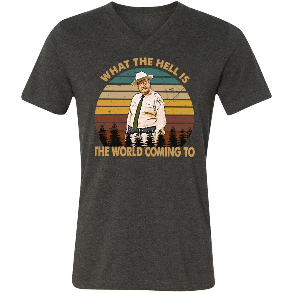 Unisex V-Neck T-Shirt - DZM1UDLM - Dark Grey Heather - 8