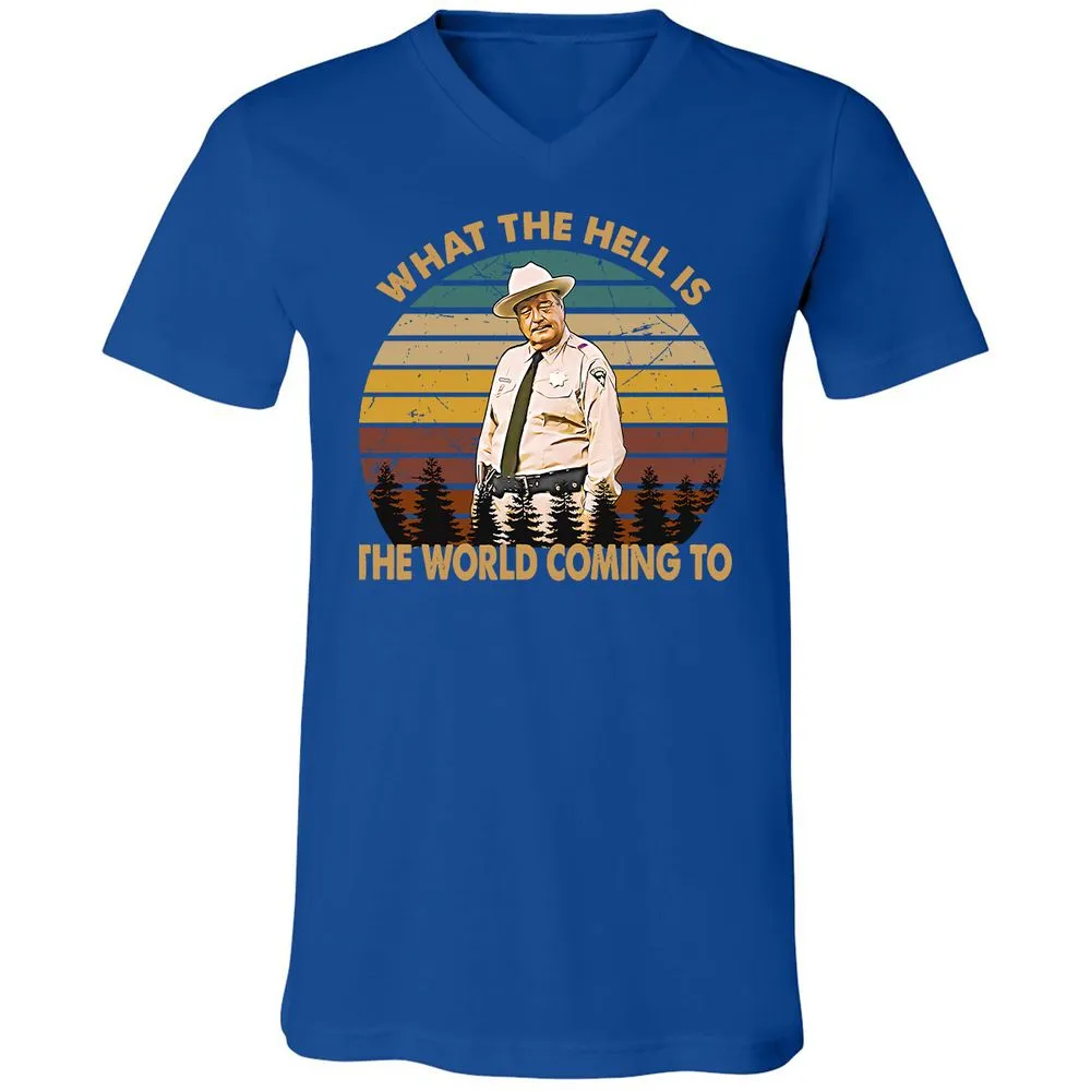 Unisex V-Neck T-Shirt - DZM1UDLM - True Royal - 4