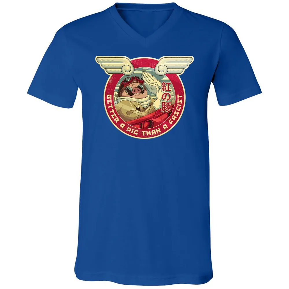 Unisex V-Neck T-Shirt - E2VGW65X - True Royal - 4