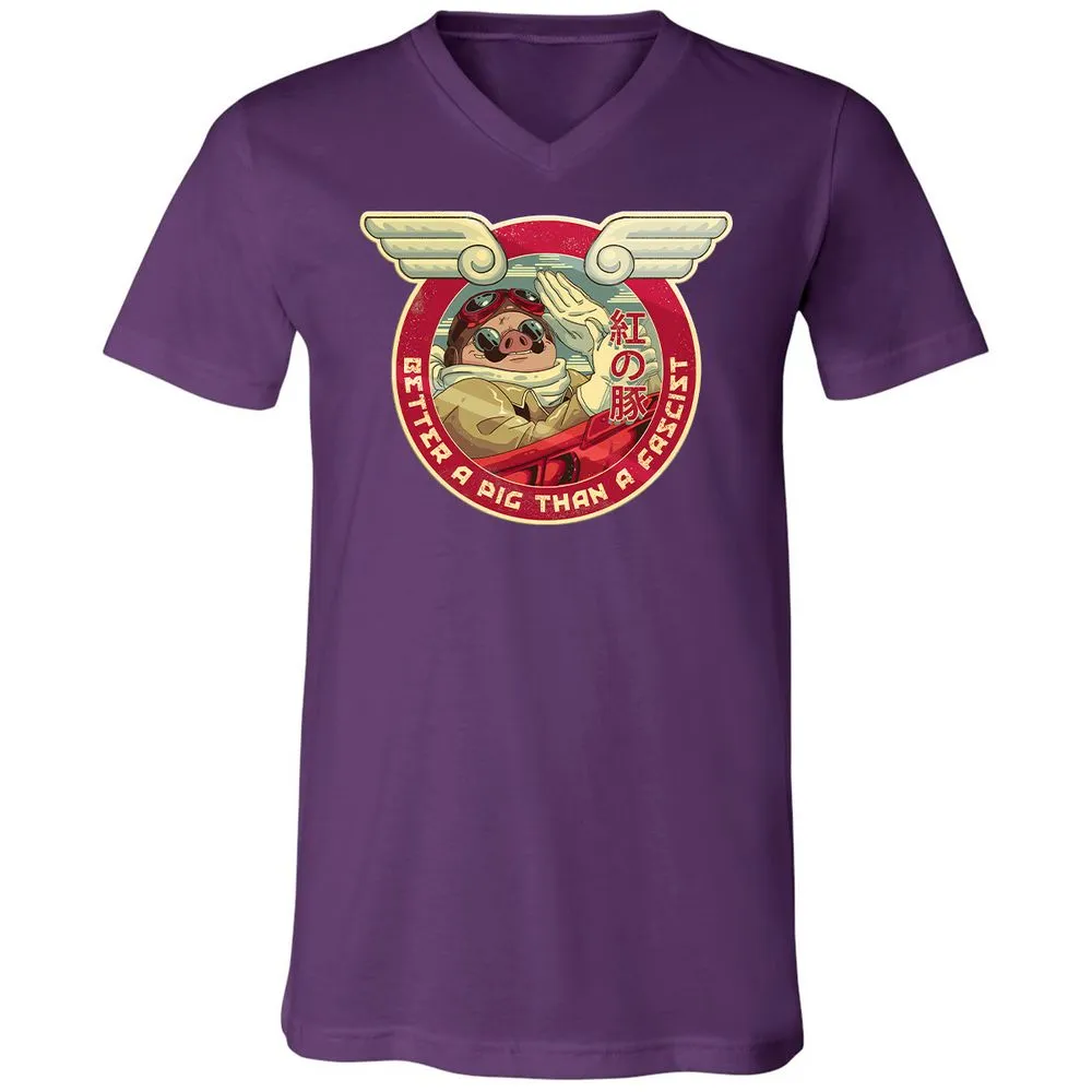 Unisex V-Neck T-Shirt - E2VGW65X - Team Purple - 9